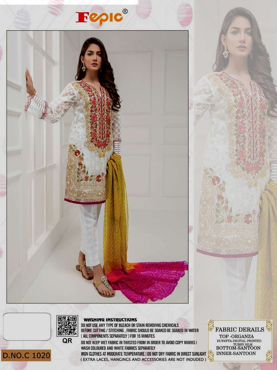 FEPIC D no c 1020  Salwar Kameez Georgette Singles