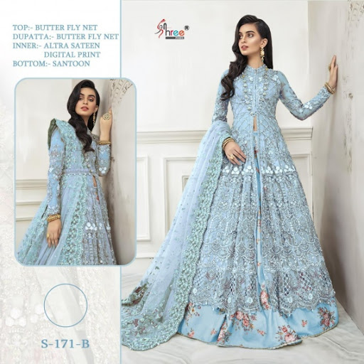 shree fabs s 171 b net festive look salwar suit