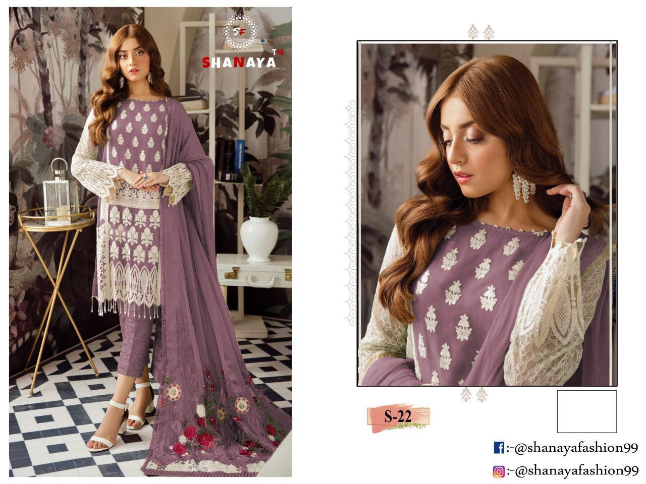 shanaya s 22  georgette authentic fabric salwar suit singale