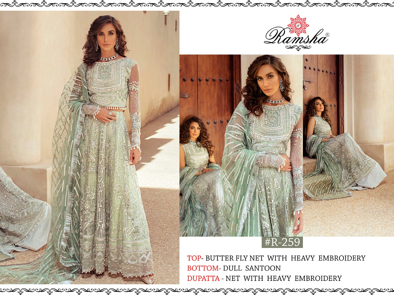 Ramsha R-259 Salwar Kameez NET Singles