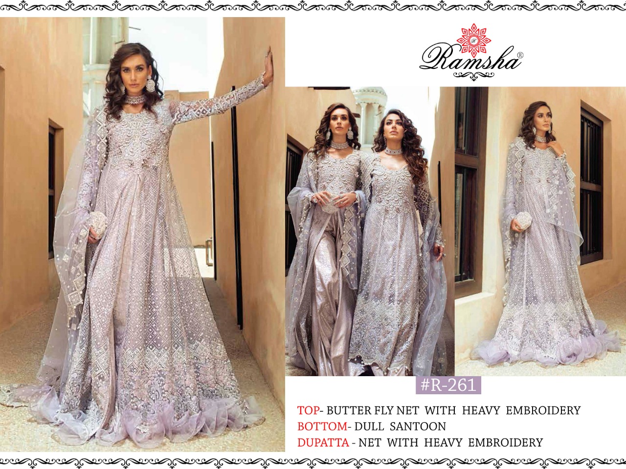 Ramsha R-261 Salwar Kameez NET Singles