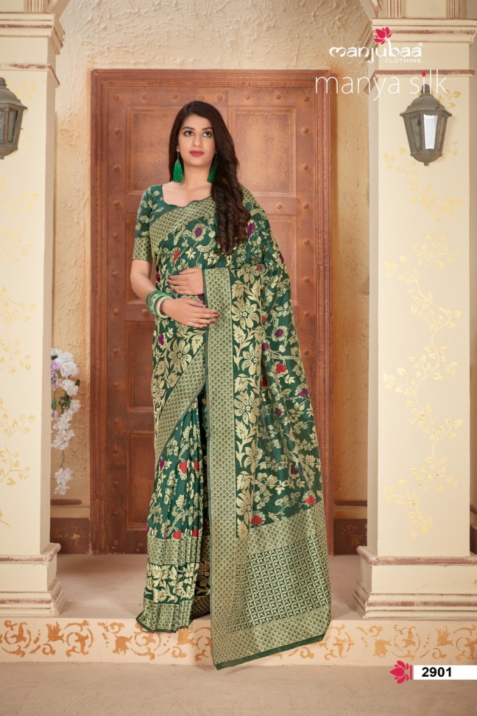 Manjubaa Clothing MANYA SILK 2902 Sarees Silk Singles