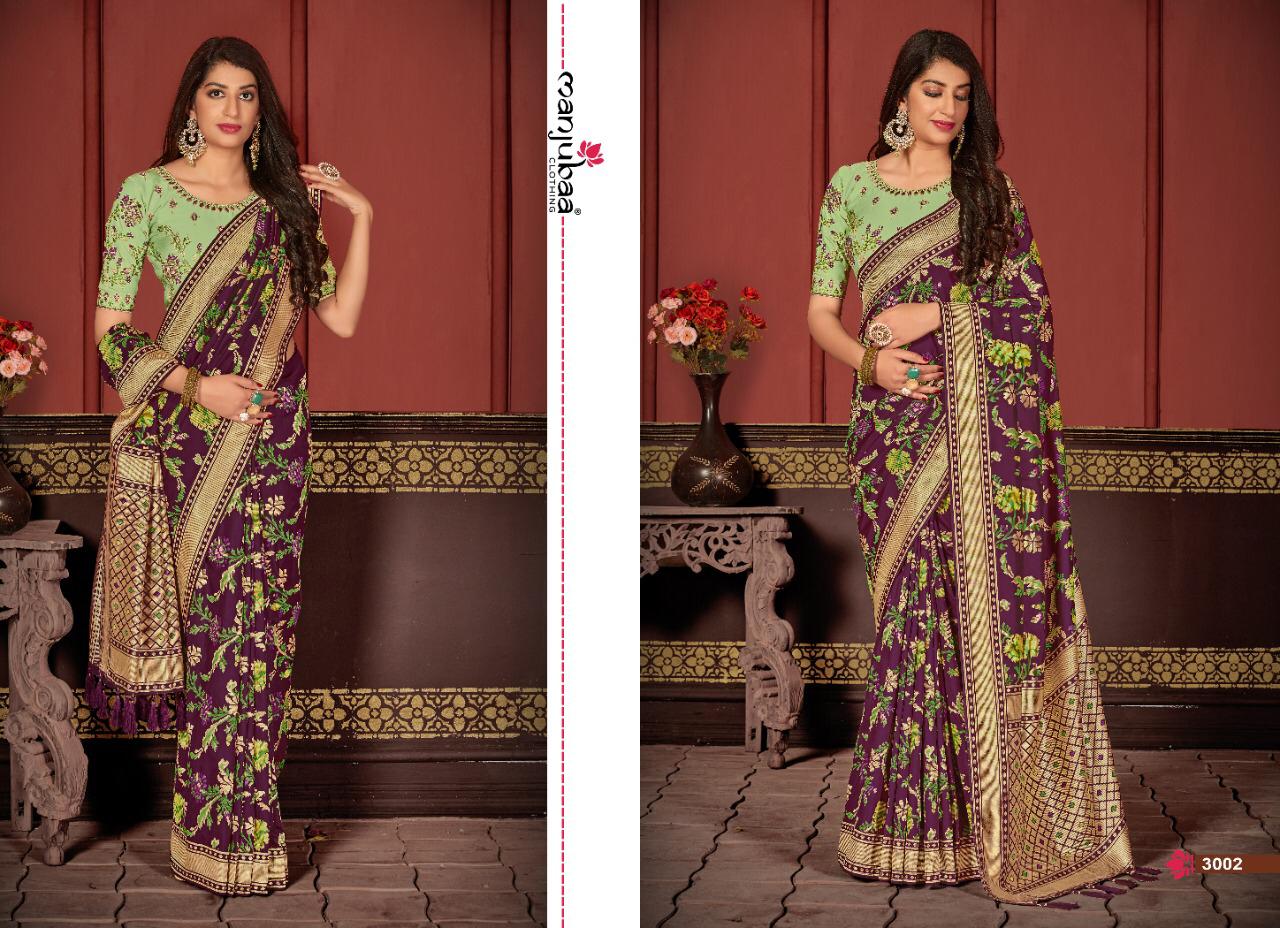 Manjubaa Clothing MAHASHRI SILK 3002 Sarees Silk Singles