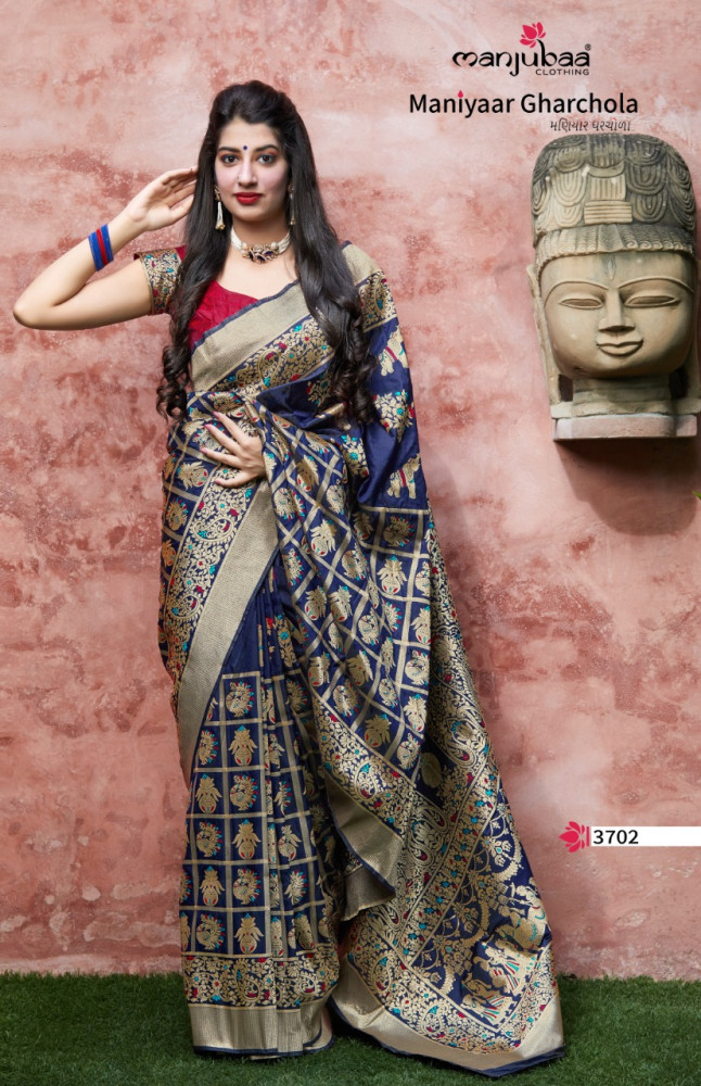 Manjubaa Clothing MANIYAAR 3702 Sarees Silk Singles