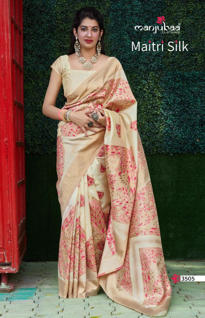 Manjubaa Clothing  MAITRI SILK 3505 Sarees Silk Singles