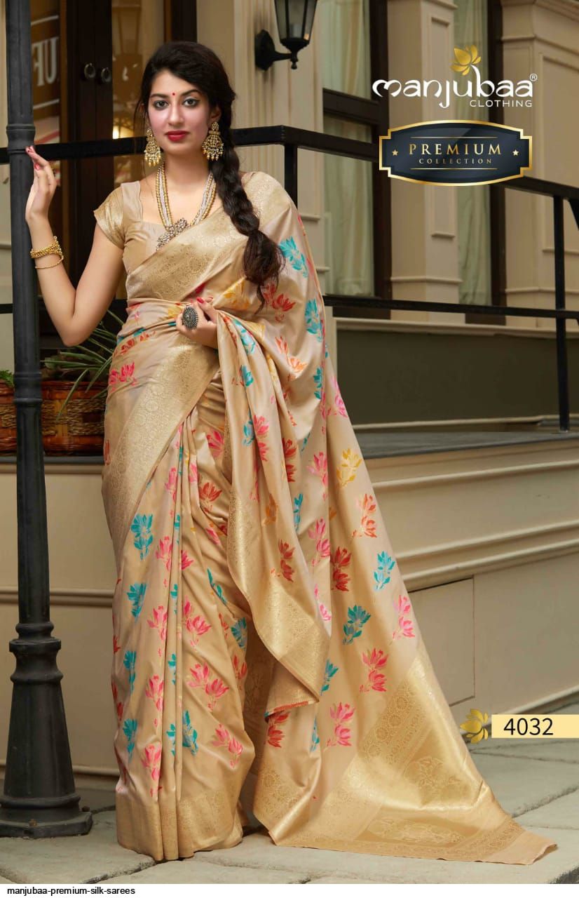 Manjubaa Clothing PREMIUM 4032  Sarees Silk Singles