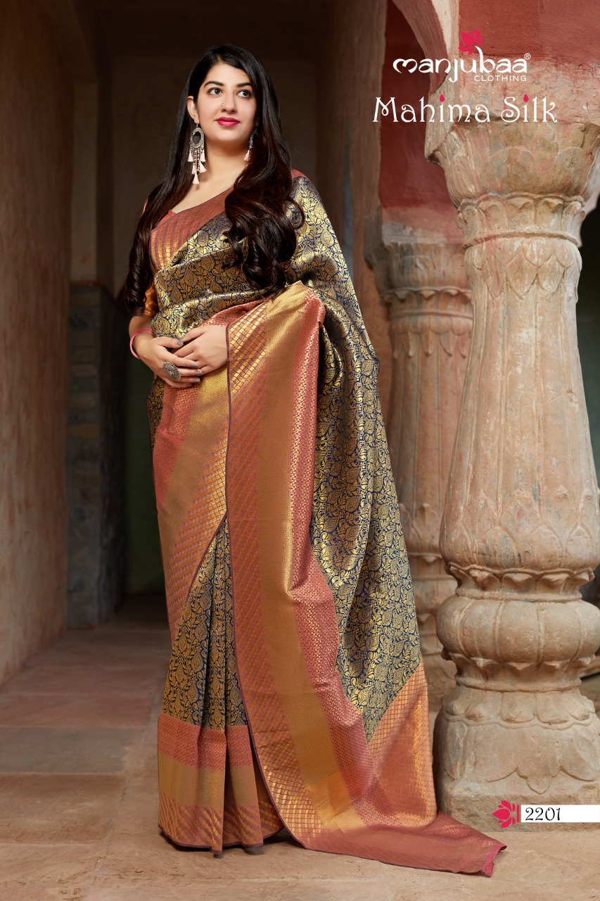 Manjubaa Clothing mahima silk 2201 Sarees Silk Singles