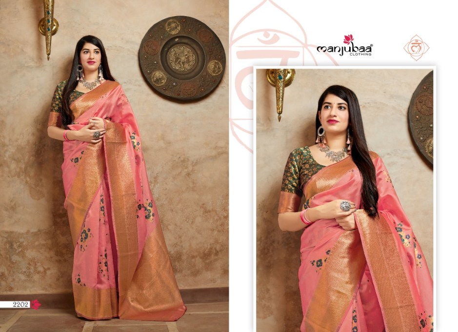 Manjubaa Clothing mahima silk 2202 Sarees Silk Singles