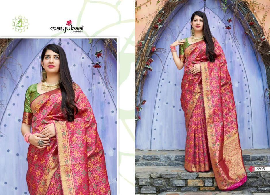 Manjubaa Clothing mahima silk 2203 Sarees Silk Singles