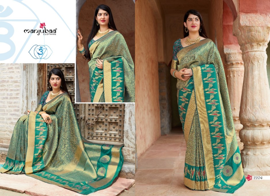 Manjubaa Clothing mahima silk 2204 Sarees Silk Singles