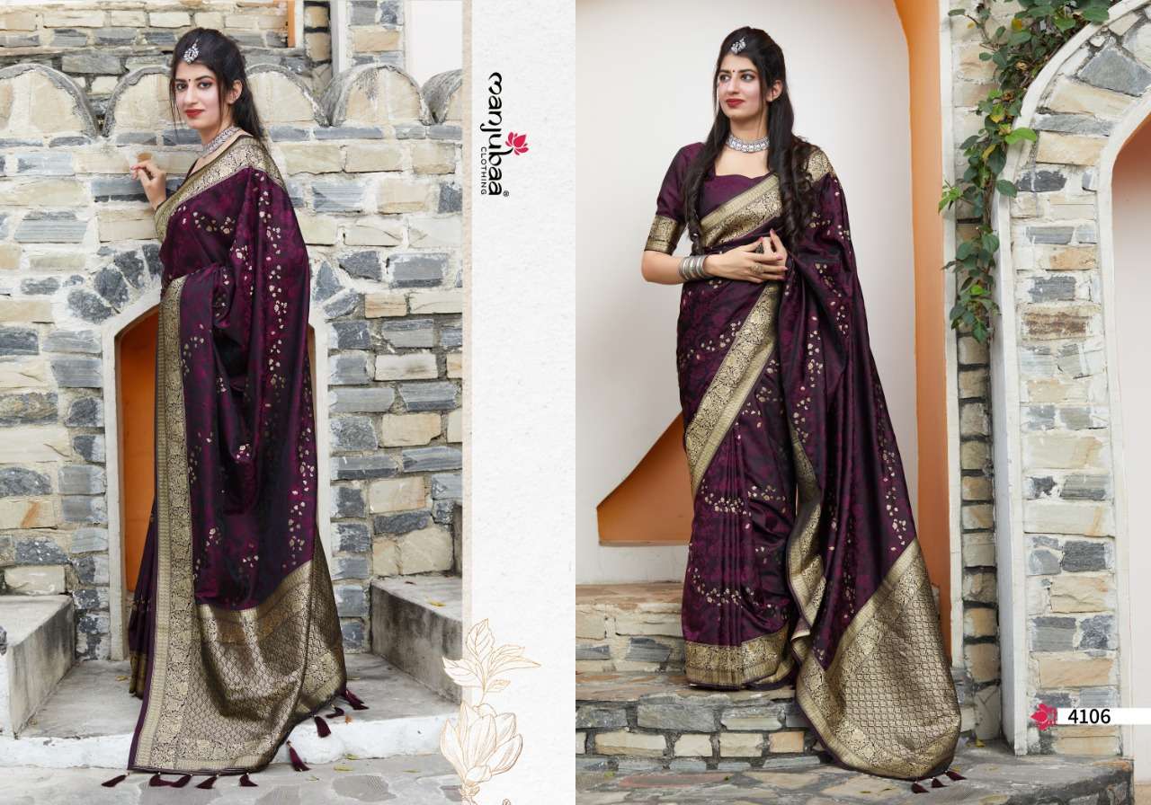 Manjubaa Clothing MUKUNDA SILK 4106 Sarees Silk Singles