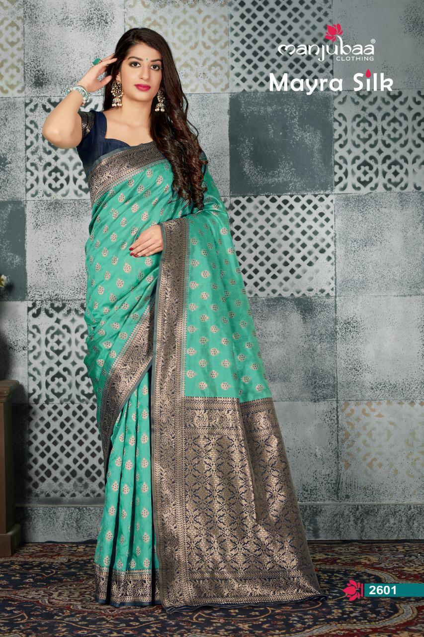 Manjubaa Clothing MAYRA SILK 2601 Sarees Silk Singles