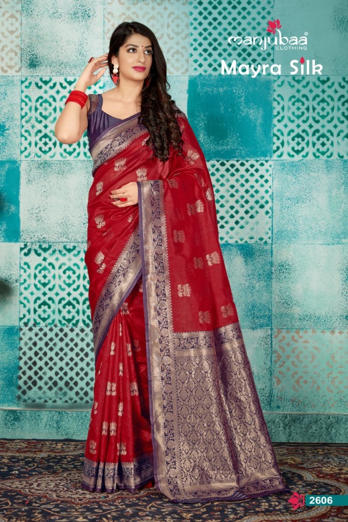 Manjubaa Clothing MAYRA SILK 2606 Sarees Silk Singles