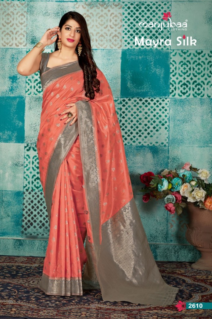 Manjubaa Clothing MAYRA SILK 2610 Sarees Silk Singles