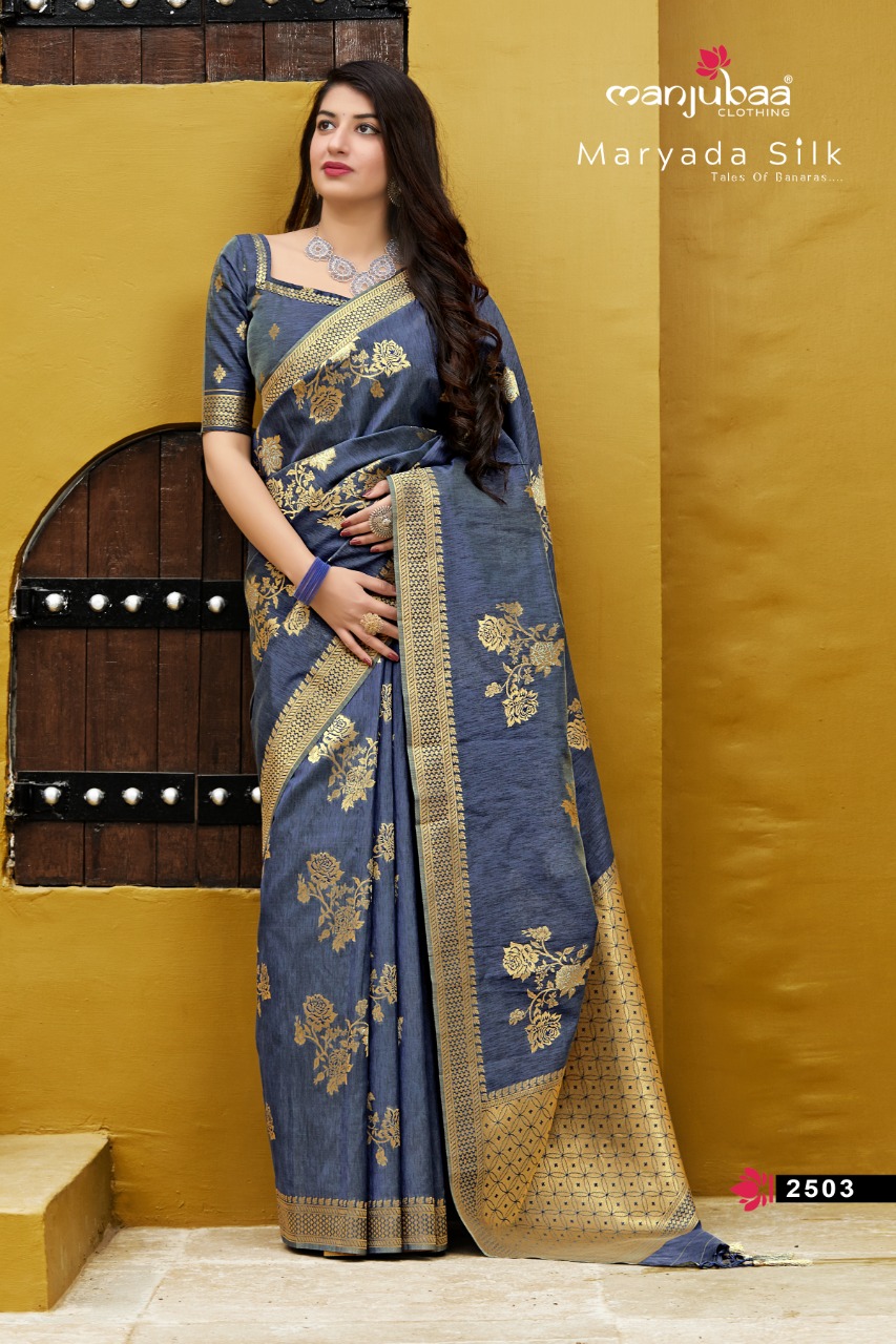 Manjubaa Clothing MARYADA SILK 2503 Sarees Silk Singles