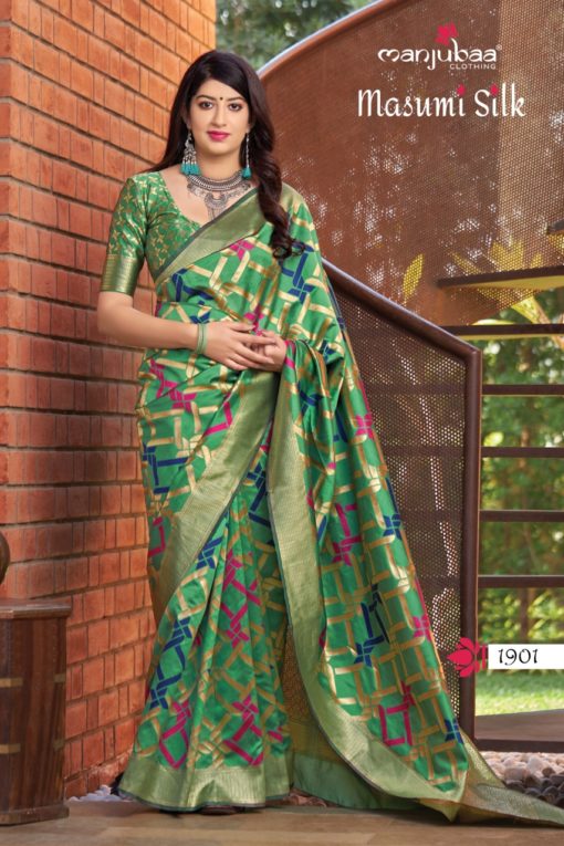 Manjubaa Clothing MASUMI SILK 1902 Sarees Silk Singles