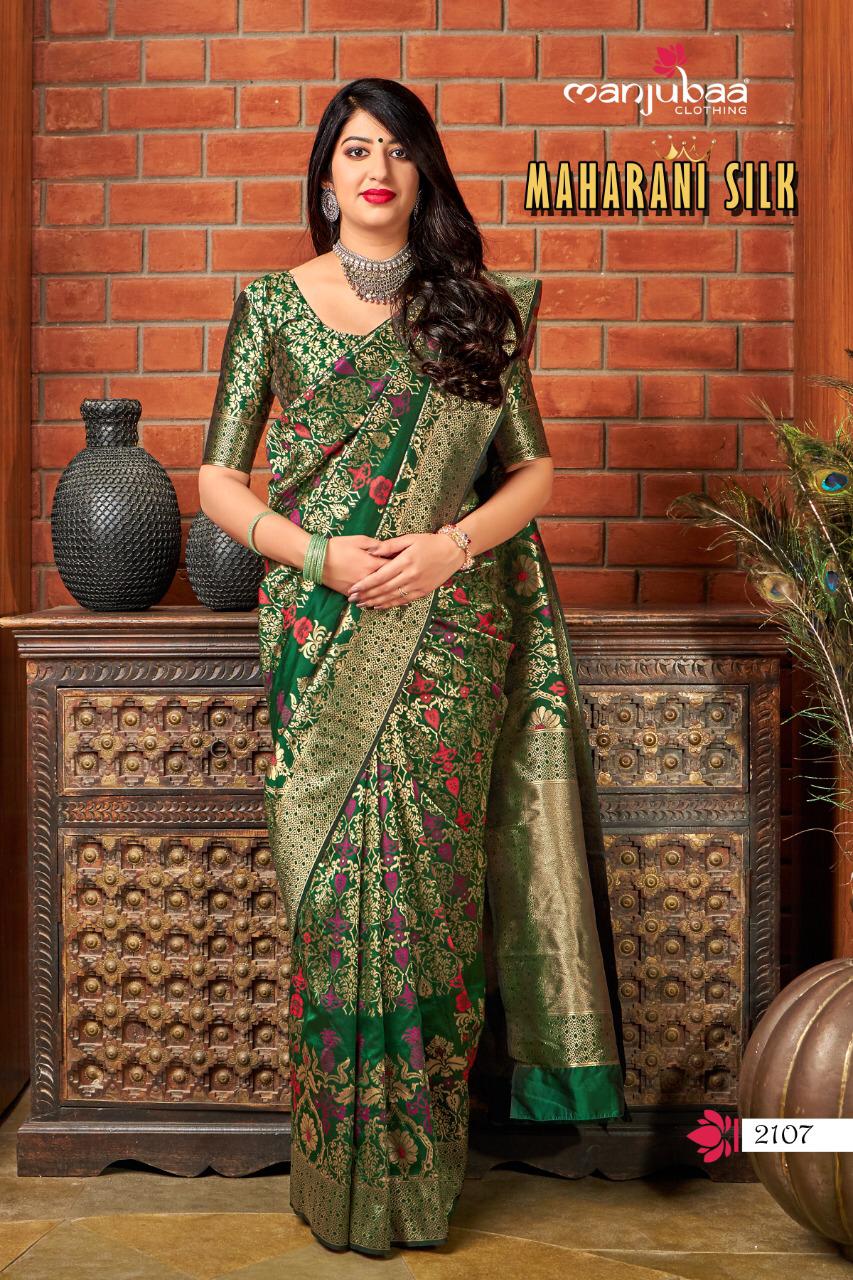 Manjubaa Clothing MAHARANI SILK 2107 Sarees Silk Singles