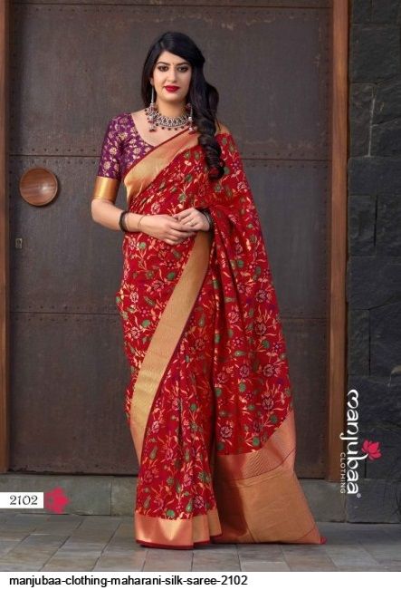 Manjubaa Clothing MAHARANI SILK 2102 Sarees Silk Singles