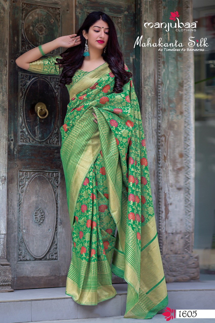 Manjubaa Clothing MAHAKANTA SILK 1605 Sarees Silk Singles