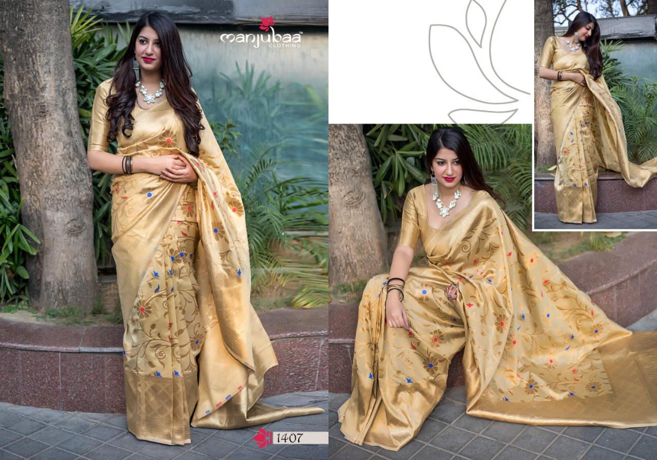 Manjubaa Clothing MIDHUSHA SILK  1407 Sarees Silk Singles