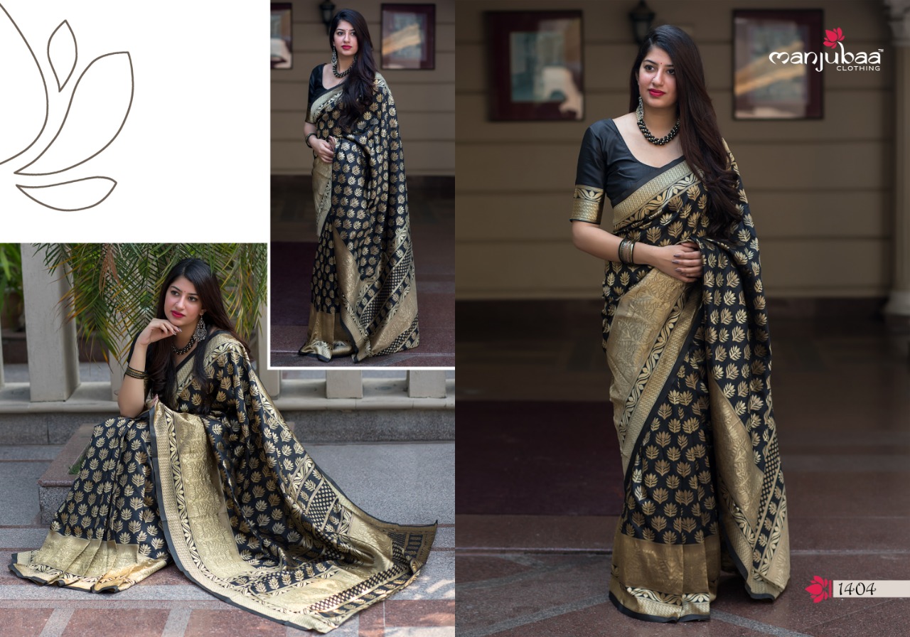 Manjubaa Clothing MIDHUSHA SILK 1404 Sarees Silk Singles