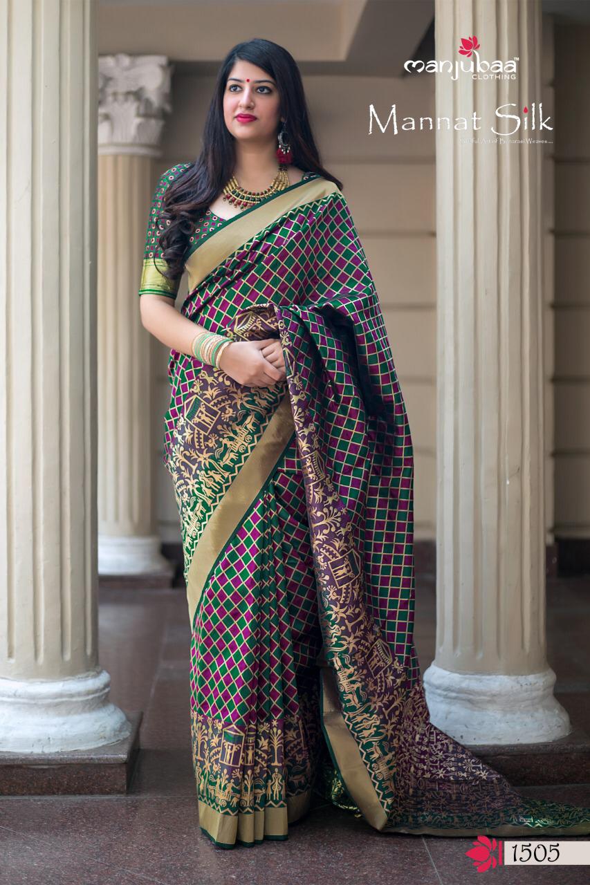 Manjubaa Clothing MANNAT SILK 1505 Sarees Silk Singles