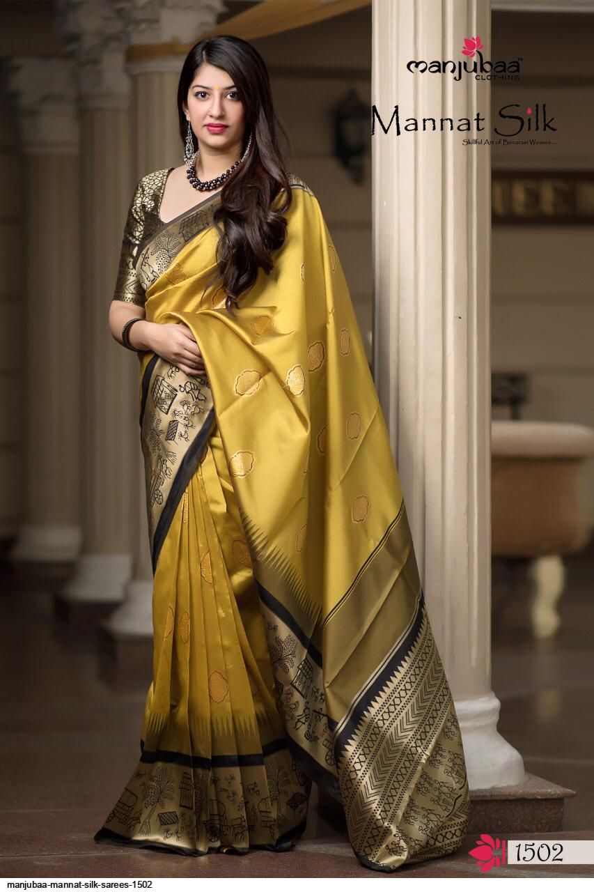 Manjubaa Clothing MANNAT SILK 1502 Sarees Silk Singles