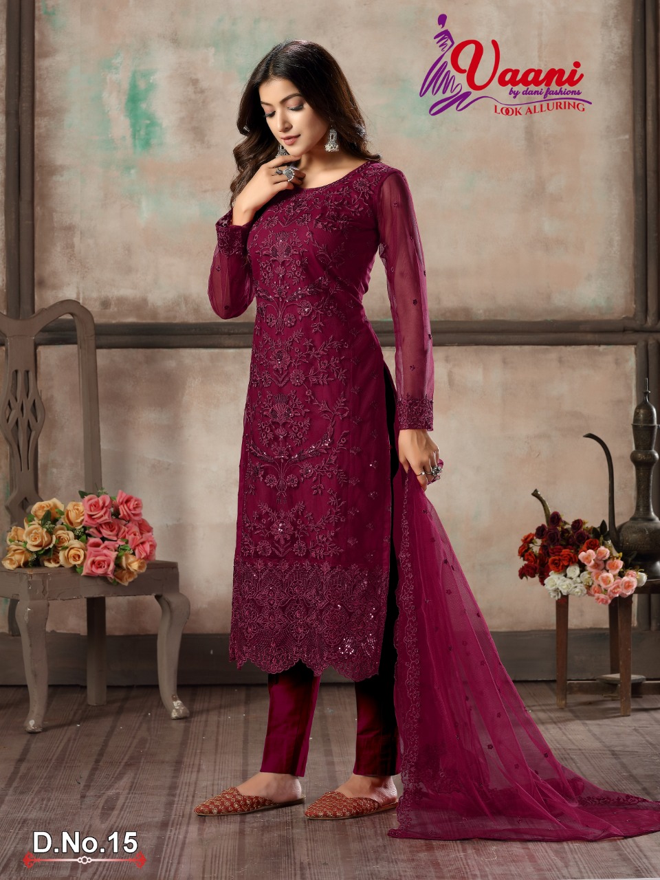 dani Vaani 15 Salwar Kameez NET Singles