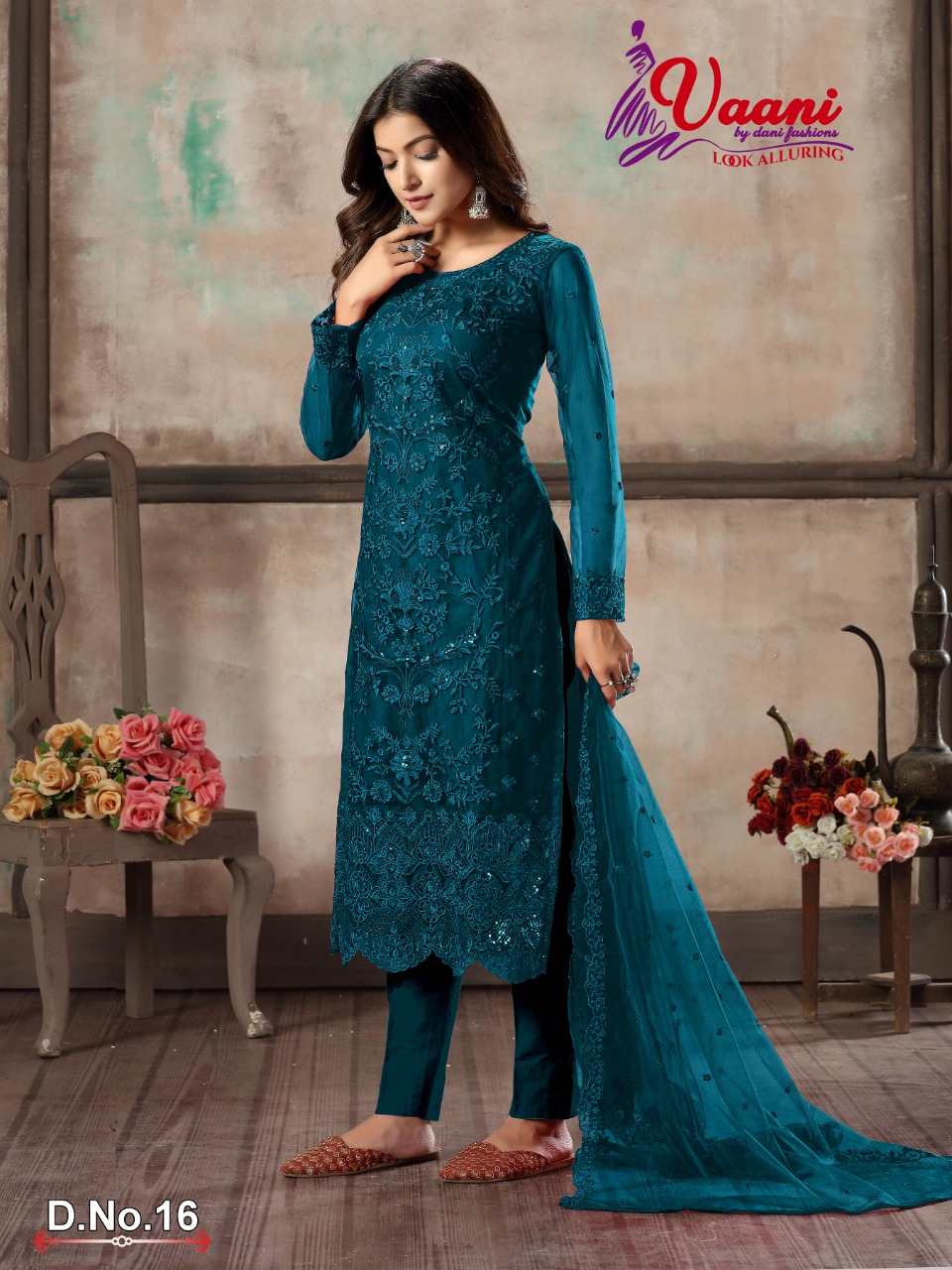 dani Vaani 16 Salwar Kameez NET Singles