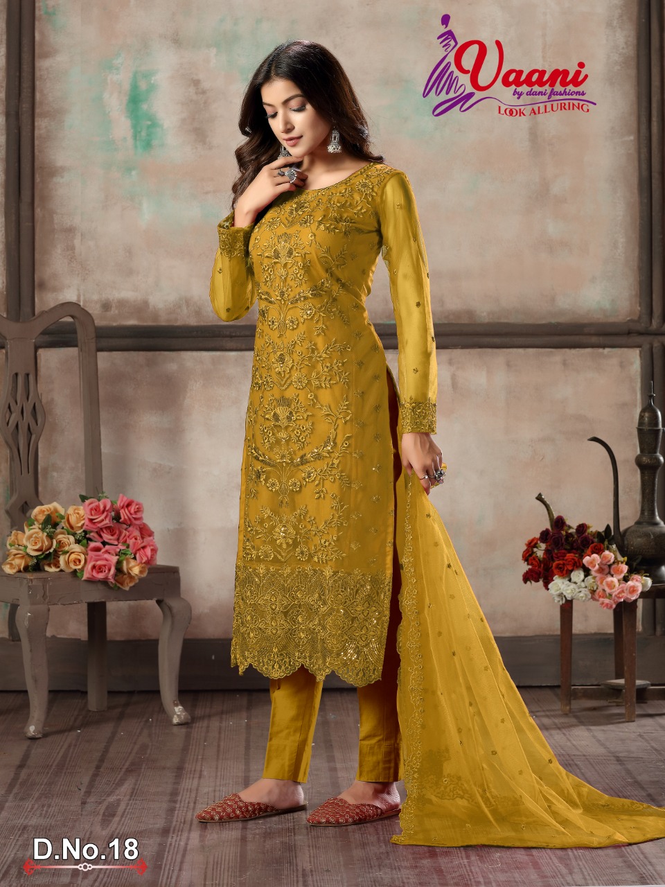 dani Vaani 18 Salwar Kameez NET Singles