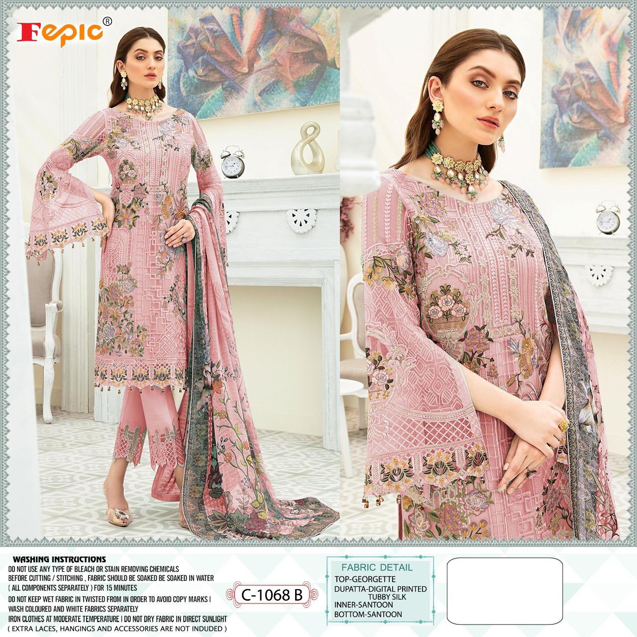 FEPIC Rosemeen C 1068 B Salwar Kameez Georgget Singles