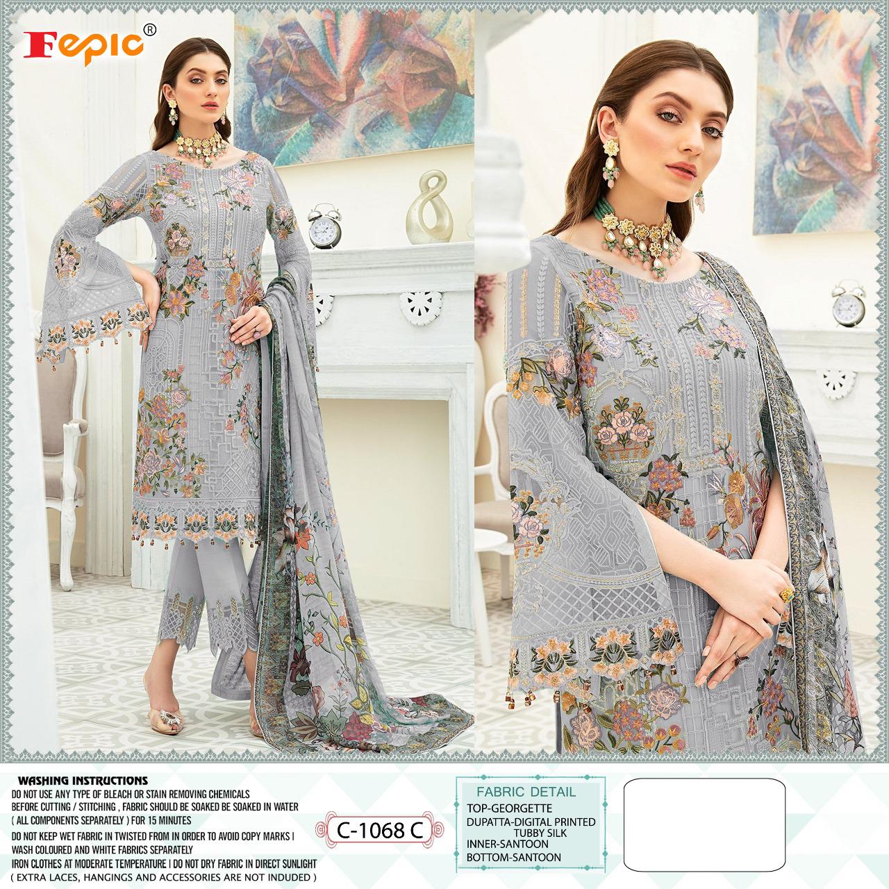 FEPIC Rosemeen C 1068 C Salwar Kameez Georgget Singles