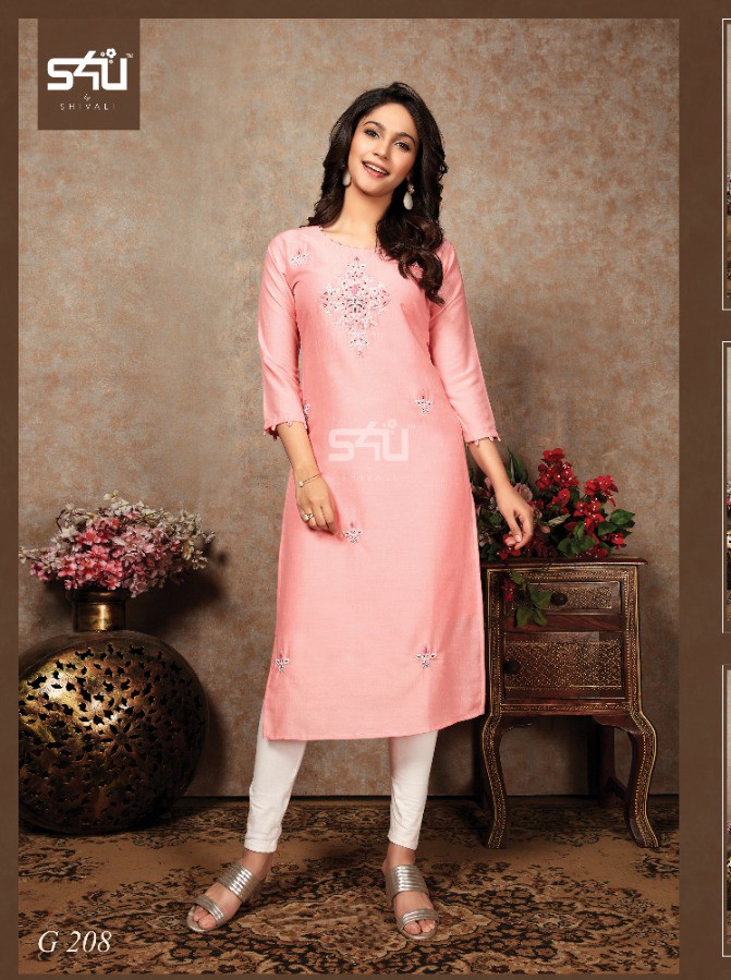 s4u Glamour vol 2 chinon silk gorgeous look kurti catalog