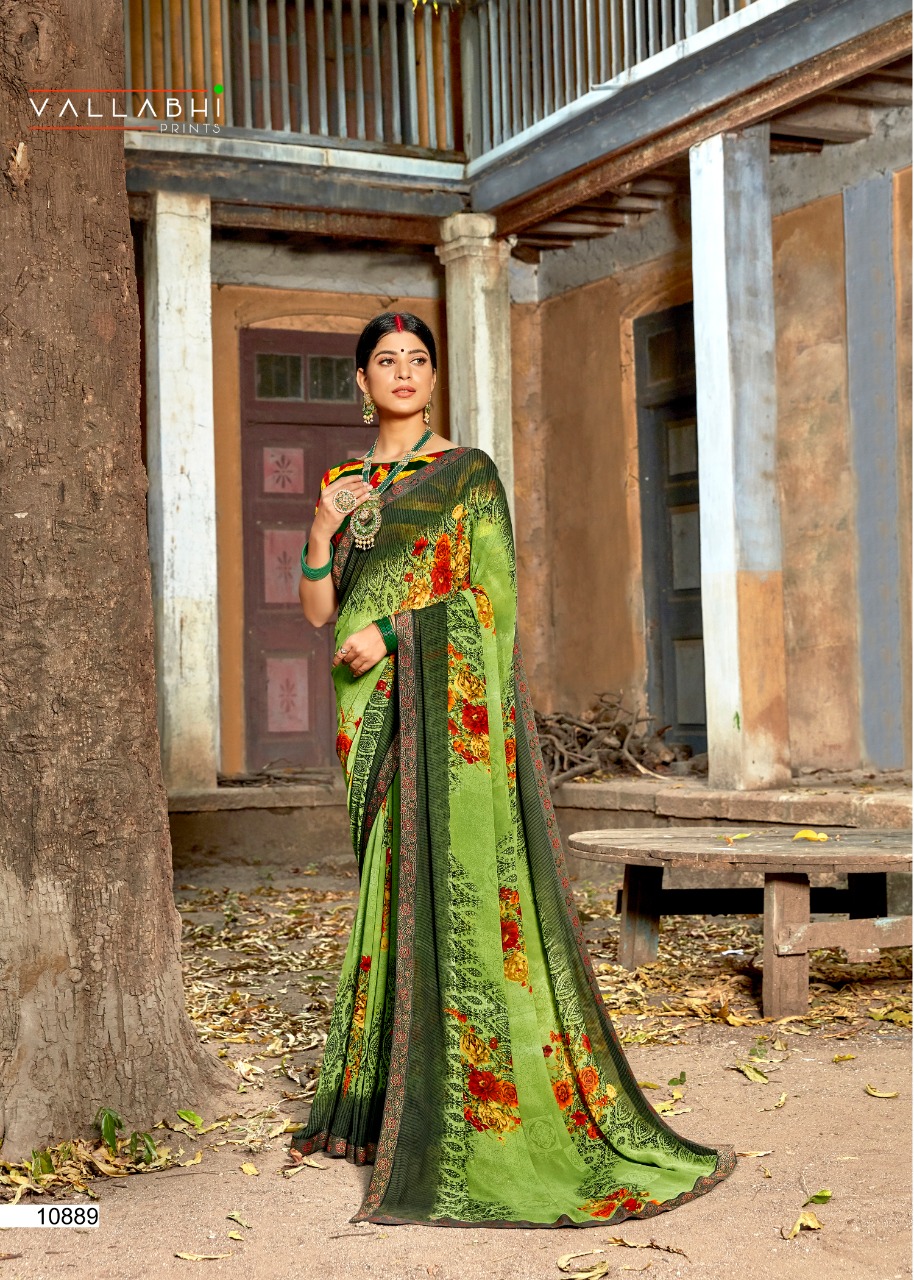 vallabhi ibiza georgget attrective colours sarees catalog