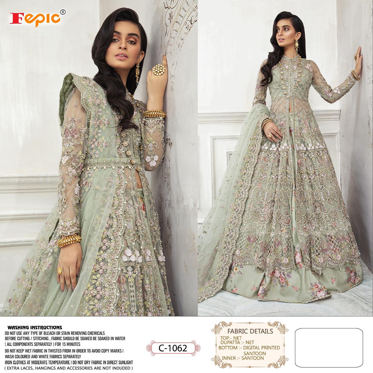 fepic rosemeen d no c 1062 net graceful embroidary look salwar suit singal