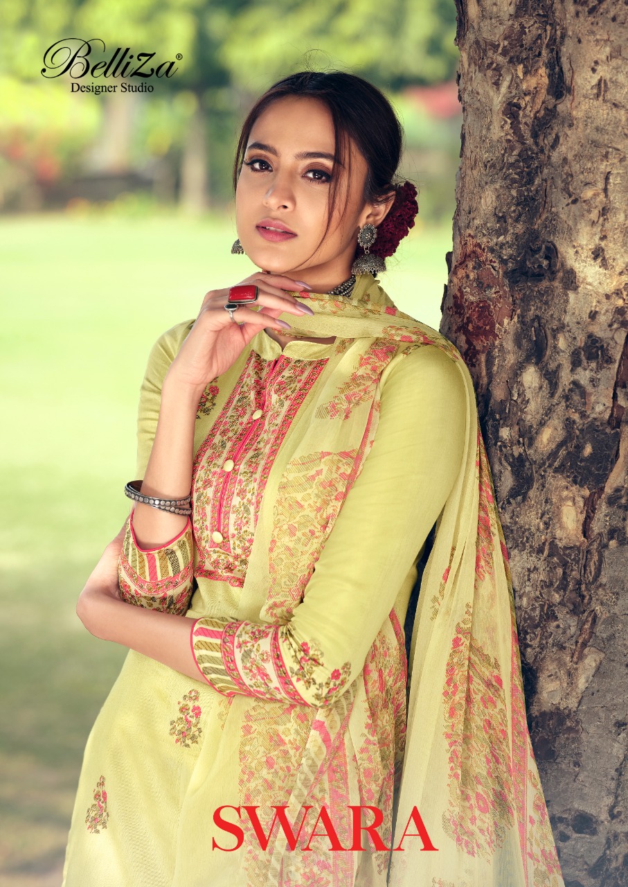 belliza designer studio swara jam cotton exclusive colours and  print salwar suit catalog