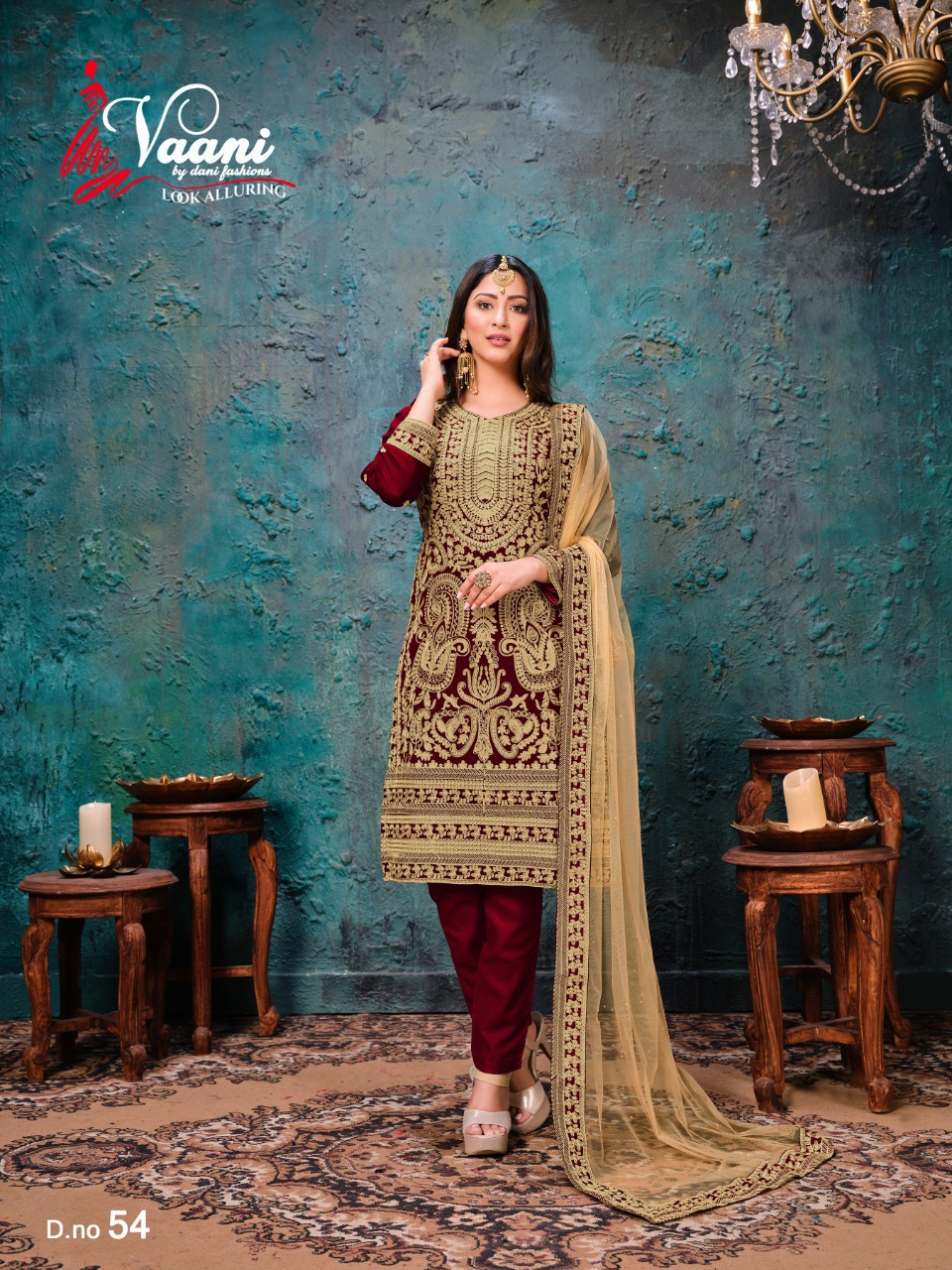 dani Vaani 54 Salwar Kameez Faux georgette Singles