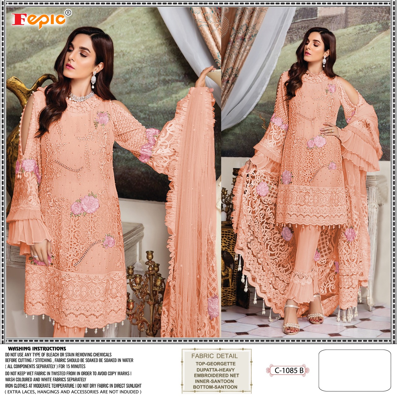 FEPIC Rosemeen C 1085 B  Salwar Kameez Georgget Singles