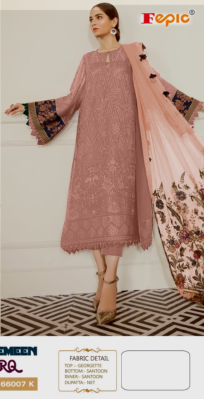 fepic rosemeen d no 66007 K georgette catchy look salwar suit singal