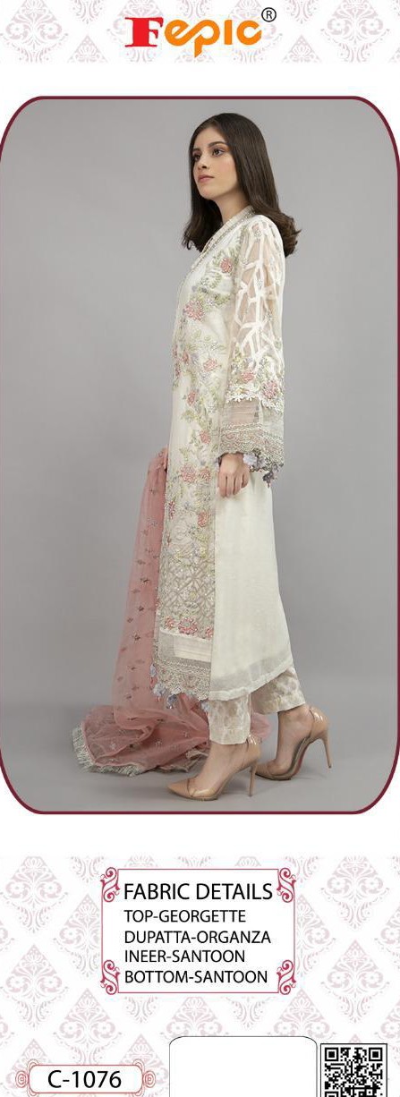 fepic rosemeen d no c 1076 georgette decent look salwar suit singal