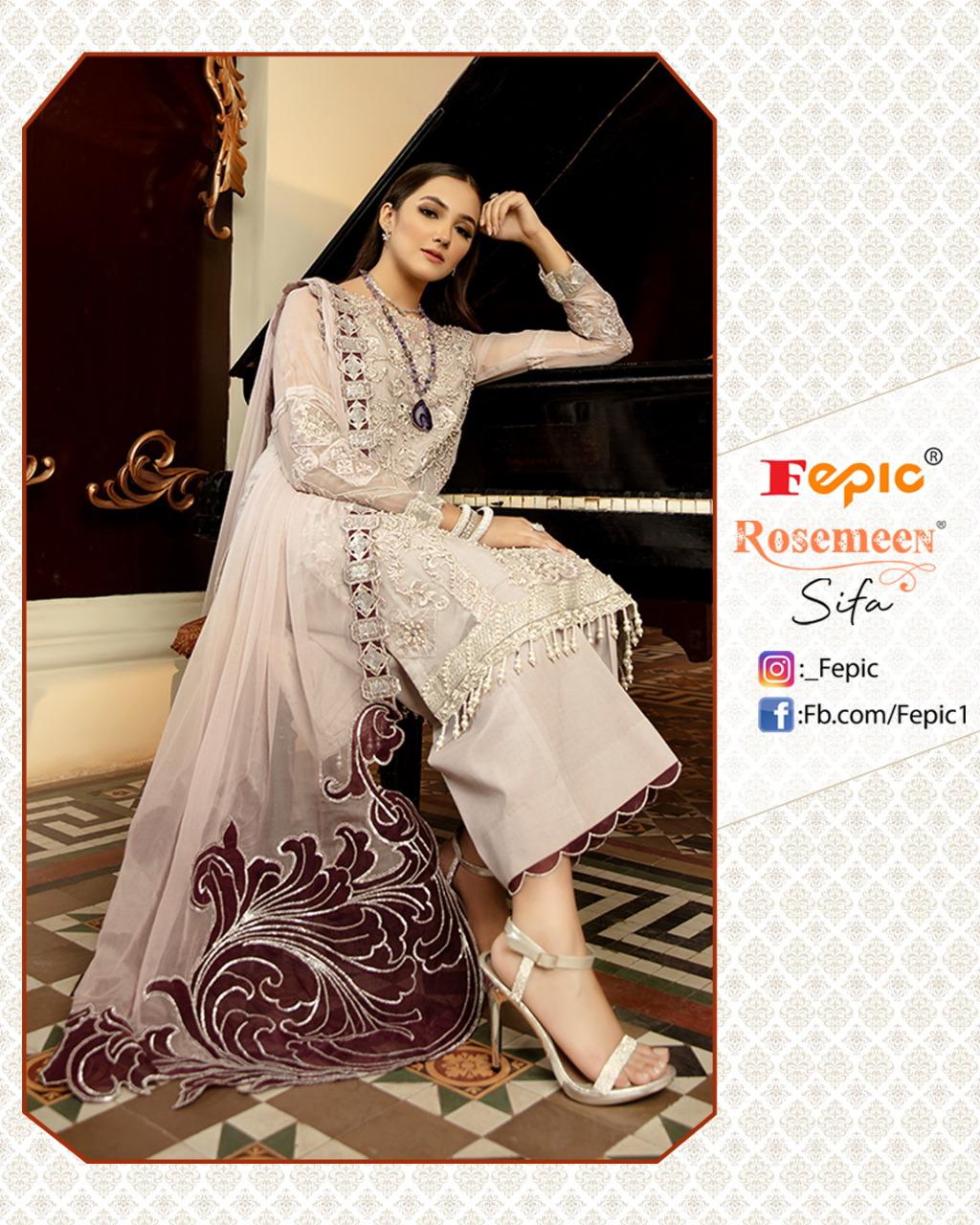 fepic rosemeen sifa faux georgette astonishing look salwar suit