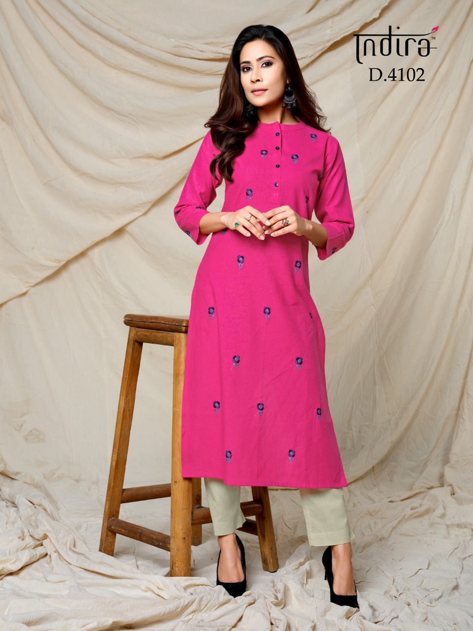 indira Finesse One Piece Collection cotton decent look kurti catalog