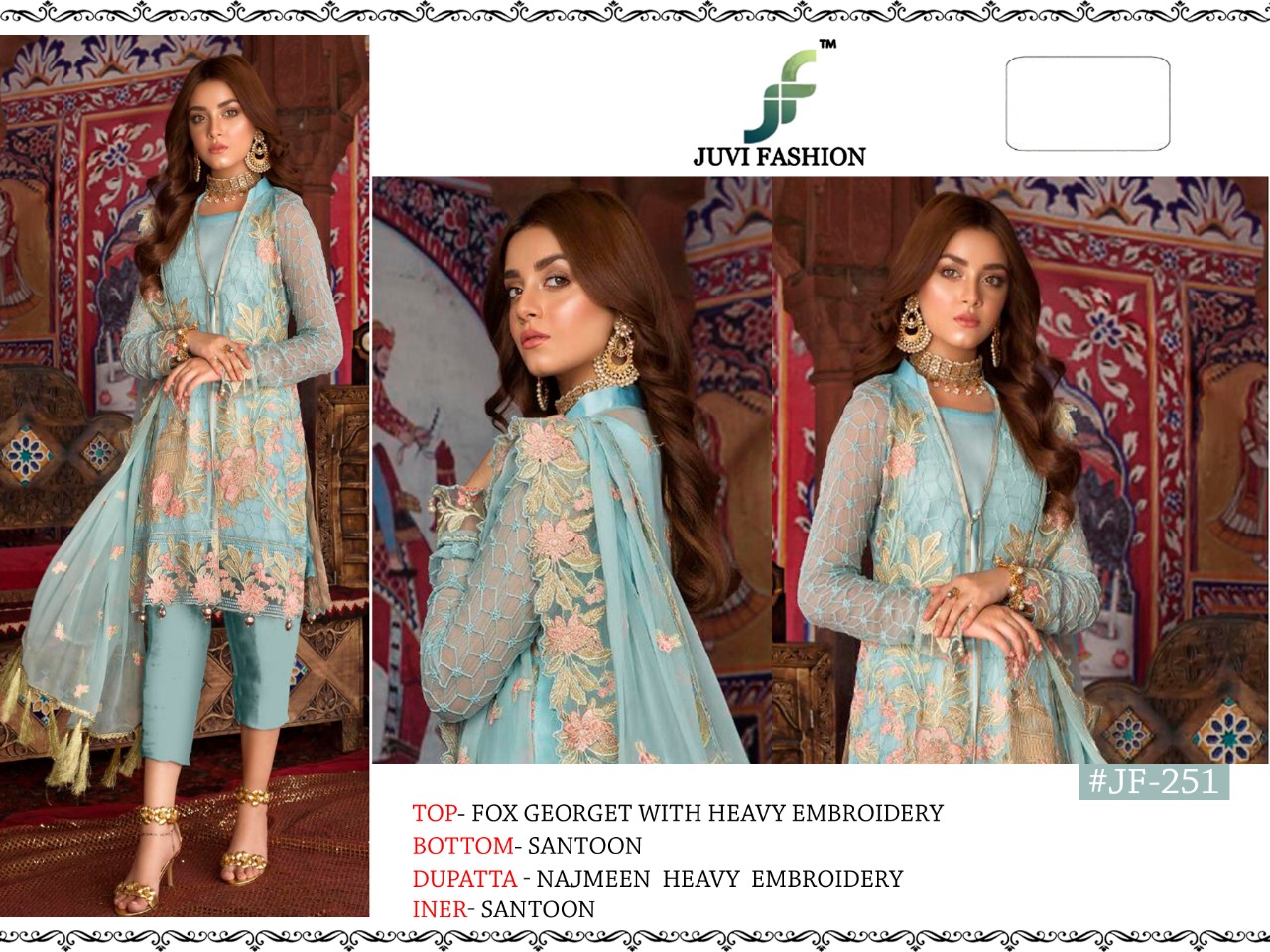 JUVI FASHION juvi fashion 251 Salwar Kameez Fox georgeete Singles