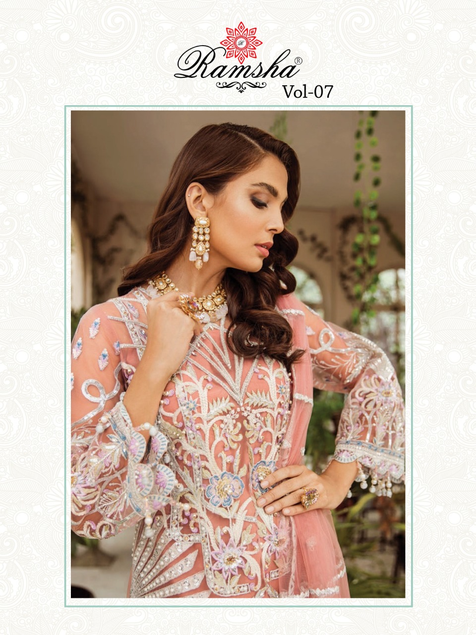 ramsha vol 7 d no r 291 to r 294 georget attractive salwar suit catalog