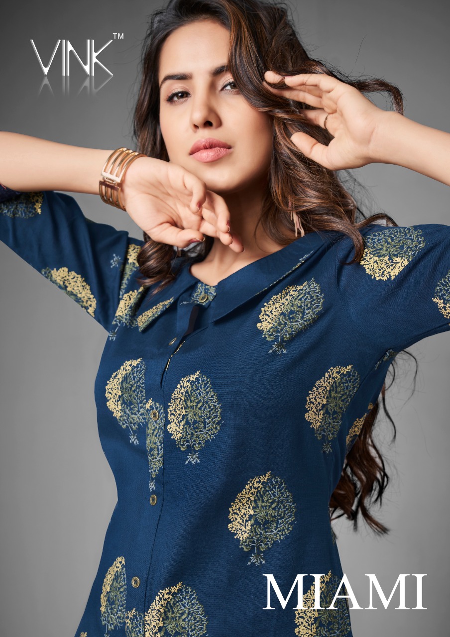 vink miami cotton exclusive print kurti catalog