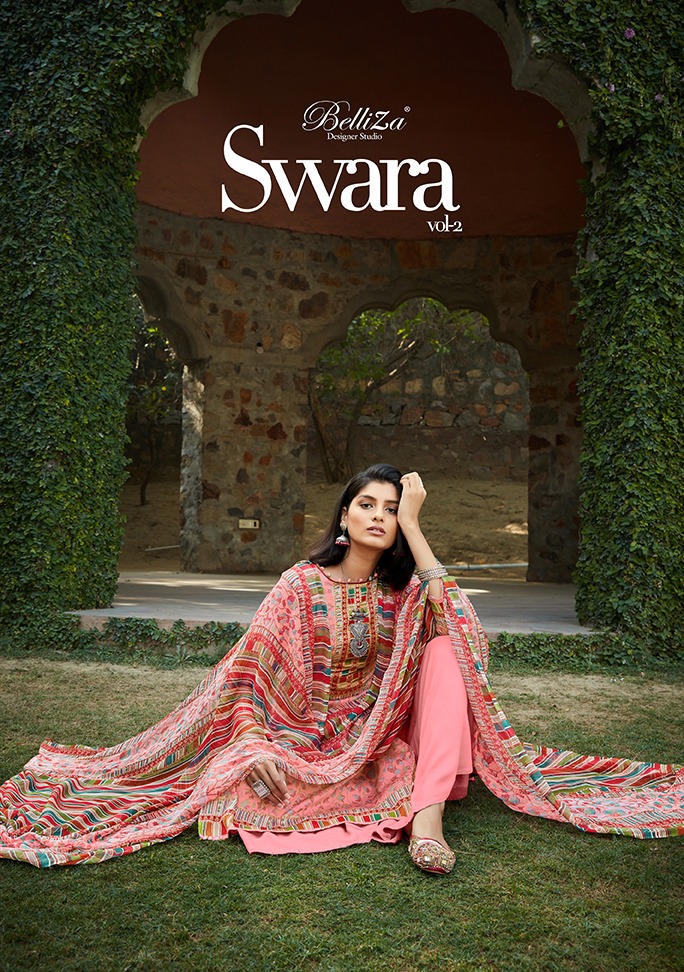 belliza designer studio swara vol 2 jam cotton attrective print and colour salwar suit catalog