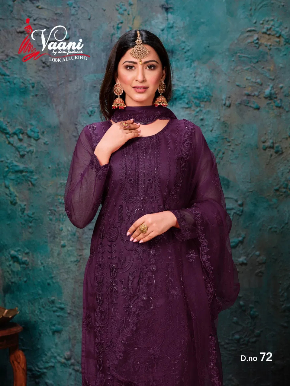 dani vaani vol 7 d no 72 net catchy look salwar suit single