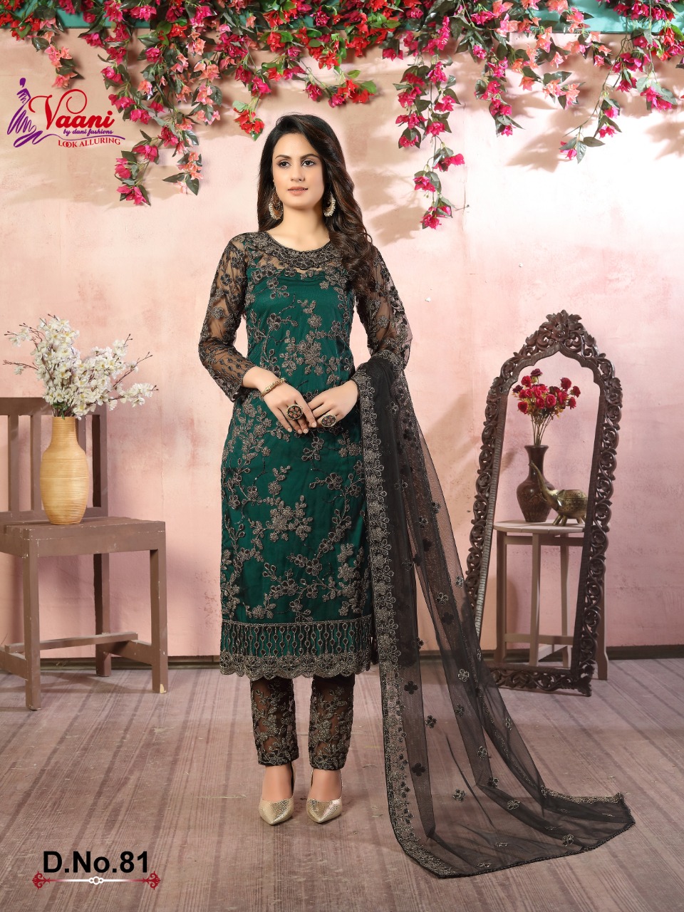 dani vaani vol 8 d no 81 net astonoshing style salwar suit single