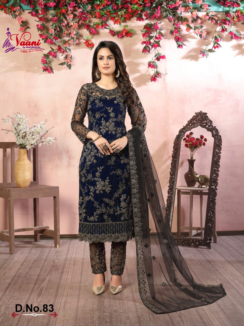 dani vaani vol 8 d no 83 net modern style salwar suit single