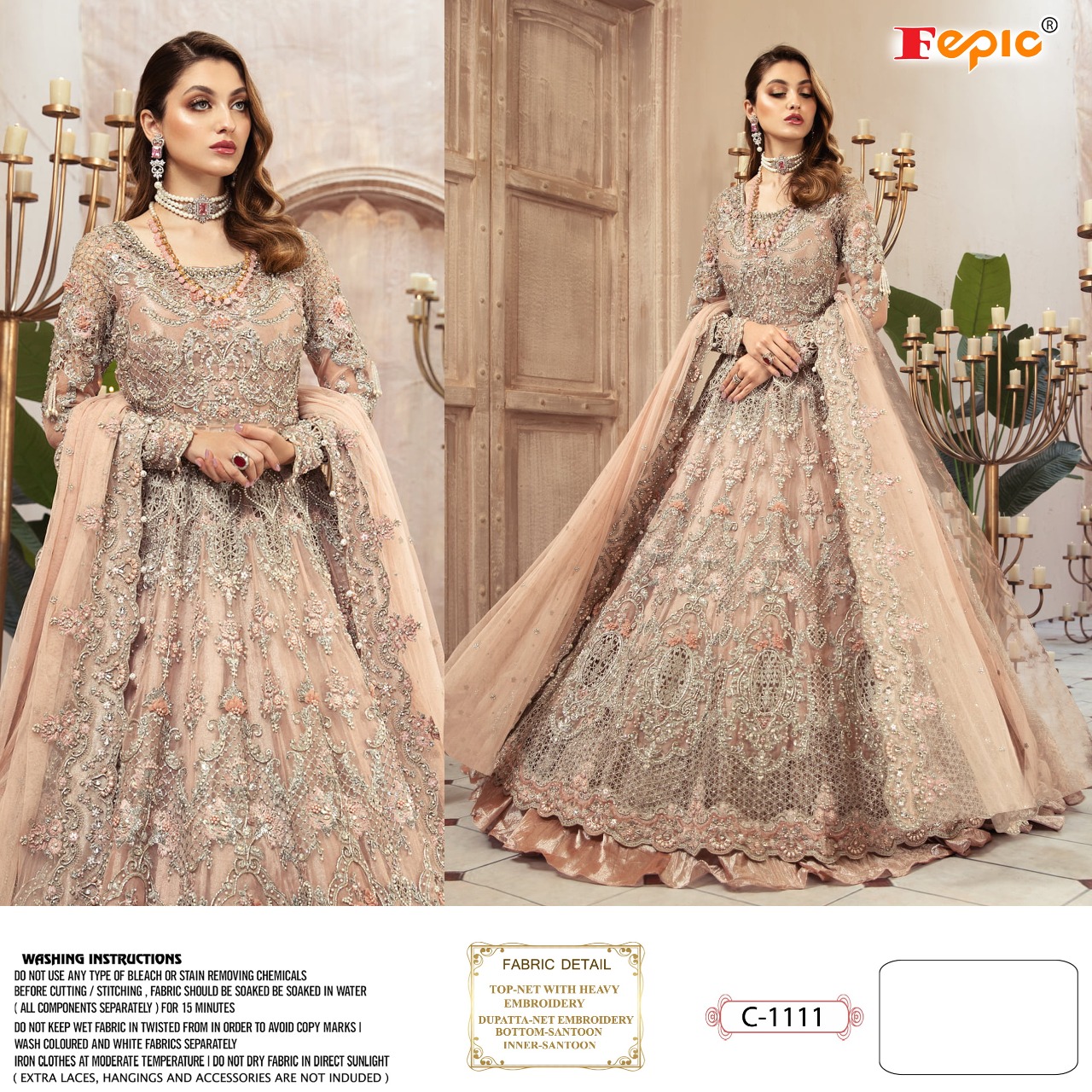 Fepic Rosemeen D No C 1111 Georgette Attrective Look Salwar Suit Singal